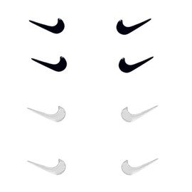 4 Pairs Women's Earrings, Street Culture Tube Rings, Male and Female Ear Nails, Hook Earrings, Couple Earrings, Black and Silver, Comes with Alcohol Cotton, Ear Plugs, Titanium Steel, Titanium steel