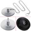 Bath Tub Stopper with Chain, Stainless Steel Panel Thickened Kitchen