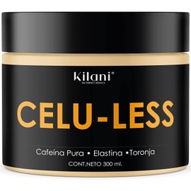 Celu-Less Kilani Crema de Celulitis Super Concentrada - Cafeína Pura, Elastina y Toronja - Reductor + Reafirmante - Flacidez - Piel de Naranja - Efecto Frío/Calor - Natural - 300 ml