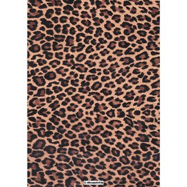 Décopatch Paper No. 207 Pack of 20 Sheets (395 x 298 mm, Ideal for Papmachés) Brown / Black Leopard