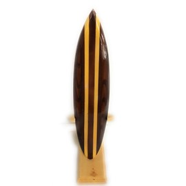 Tikimaster Classic Surfboard Brown w/Vertical Stand 12" - Trophy | #wai350130b