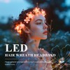 Zoestar Luminous Flower Crown Headbands LED Hair Wreath Headband Bridal
