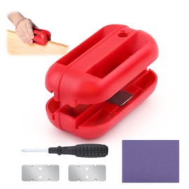 Edge Banding Trimmer,Hand Planer Edge Quad Trimmer with Tungsten Carbide Blades,Laminate Veneer Edge Trimmer,with Abrasive paper and screwdriver,Woodworking Edge Banding Trimmer Tool for All Direction