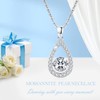 LAVUMO 1CT VVS1 Dancing Moissanite Necklace 925 Sterling Silver Brilliant