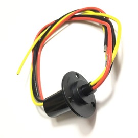 Taidacent 3 Wires 4 Wires 5A 10A 15A 30A Electrical Slip Ring Collector Ring Rotary Electrical Contact Joint Rotary Connector Commutator (3 Wires 30A Diameter 22mm)