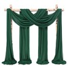 Wedding Arch Draping Fabric,4 Panels 28" x20ft Emerald Green Wedding