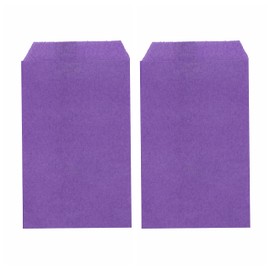 Quotidian Lavender Purple Flat Mini Greaseproof Paper Bags 2 3/4" x 4 1/2" (7 x 11.5cm) Pack of 1000 - Cookies Treats Samples Gifts Bakery