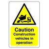 Safety First Display LTD Caution construction vehicles in operation -