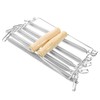 Outanaya Portable Chest Expander with Wooden Handle and Detachable Springs