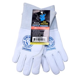 Blue Demon Little Demons Kids MIG Welding Gloves, Premium Heat Protection for Small Hands, Designed for Kids for MIG/Stick Welding, X Small