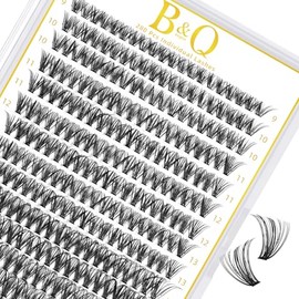 B&Q Pestañas Postizas en Racimos 280PCS Set de Extensiones de Pestañas Individuales Cómodas Estilo Clásico para Hacerlo en Casa (Lash-40D-D)