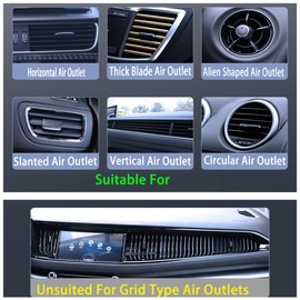 KEQMILAD Car Organizers And Storage, Car Case Organizer For Car Air Conditioning Vent - Car Organizer For Cell Phones, Bank Cards, Pocket Tissues & More, Practical Car Caddy - Black