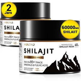 Shilajit Resin, Himalayan Shilajit Organic - 600mg Potency Gold Grade, Shilajit for Men & Women with 85+ Trace Minerals & Fulvic Acid, for Stamina, Immunity, Strength, 100 Serving