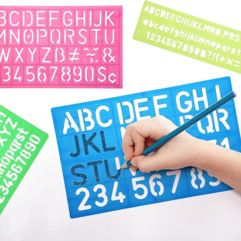 Templates, Set of 4 Alphanumeric Letters, Templates, Create Alphabetical and