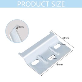 alwaiiz Pack of 10 Cabinet Hangers, Metal Hanging Rail, Heavy Duty Wall Brackets, Cabinet Hanging Rail for Cupboards, Wall Cabinets