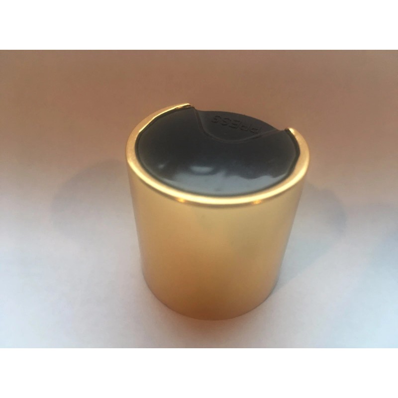 Unbranded 28/410 Dispensing Disc Top Aluminum Cap - Gold Ring