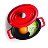 Stewing Pot Oval Size 0.25 L Red
