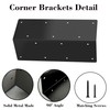 Set of 4 Metal Raised Garden Bed Corner Brackets -