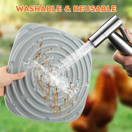 4 PCS Chicken Nesting Pads, 11.8'' Washable Chicken Nest Mats for Chicken Coop Bedding Soft Sponge Poultry Nest Box Pads for Laying Eggs Hen House Box Accessory for Chickens and Birds(Grey)