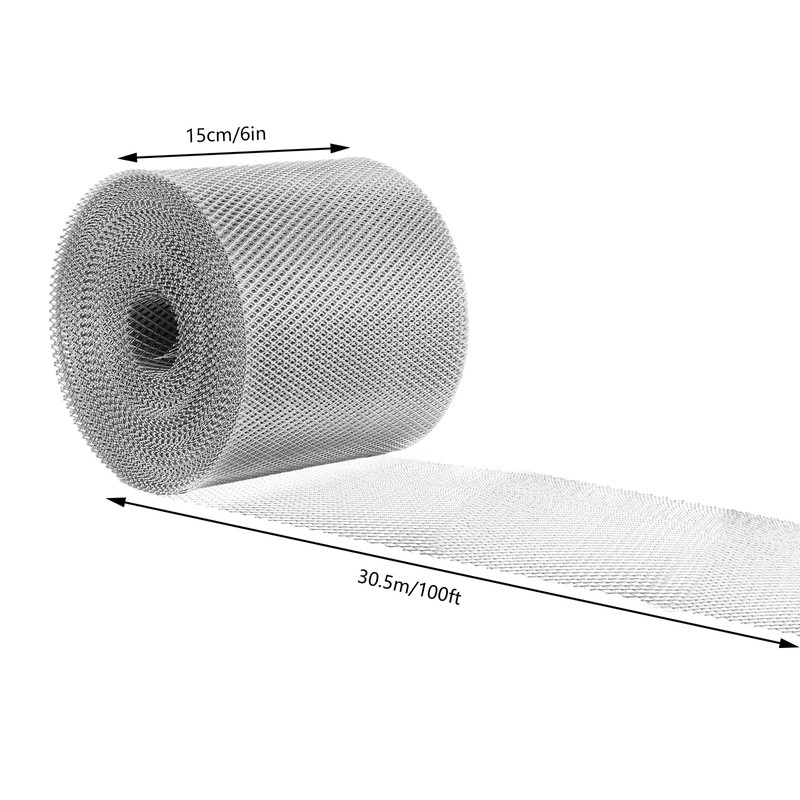 VPABES Gutter Guard Mesh Roll, 6 Inch x 100 Feet