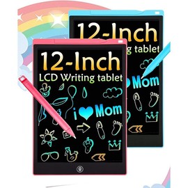 2 Pack LCD Writing Tablet, 12 inch Colorful Toddler Drawing Pad Doodle Board, Erasable Educational Toy Christmas Birthday Gift for 3 4 5 6 7 Year Old - Color: 15 Inch Blue
