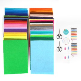 50 pcs Professional Felt Fabric Sheets, A4 Large Colors Textile Fabrics Squares Thick Nonwoven Felt Cloth Assorted with Craftwork Materials for Sewing Kids DIY Craft Patchwork Christmas 8 * 11.8 inch