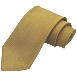 GANJI Business Necktie, Jacquard Woven Solid Solid Color Necktie, Made in Japan, 30 Colors Included, Box Included, yellow (mustard), Free size