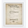 Kitchen Patent Bible Verse Christian Wall Art Prints, Set of