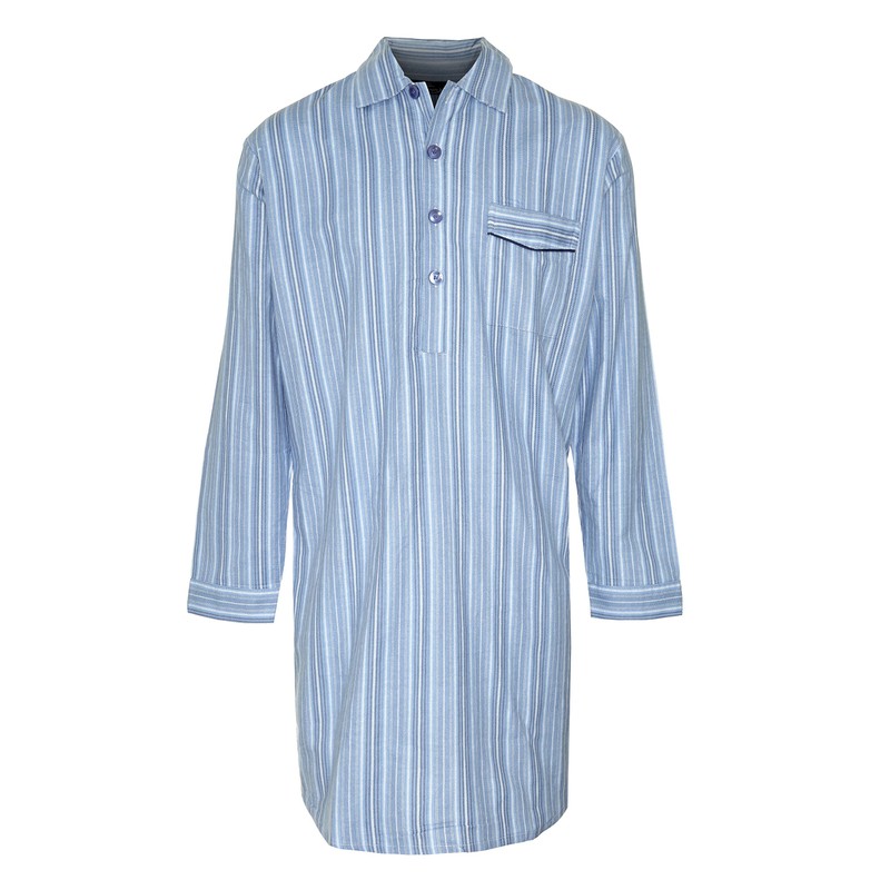 Champion Men's Cotton Night Shirt - blue - Medium