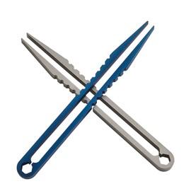 2Pcs Lightweight Mini Titanium Tweezers Non-Slip Portable Titanium Tweezers Sturdy Cosmetic Beauty for Travel Camping Home