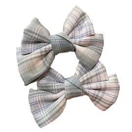 Hairpin 2pcs, Tartan Bow Hair Clips, Mini Alligator Plaid Festive Hairpins, Scottish Bowknot Barrette, Small Non-slip Ponytail Barrettes for Teens Women School Wear (d)