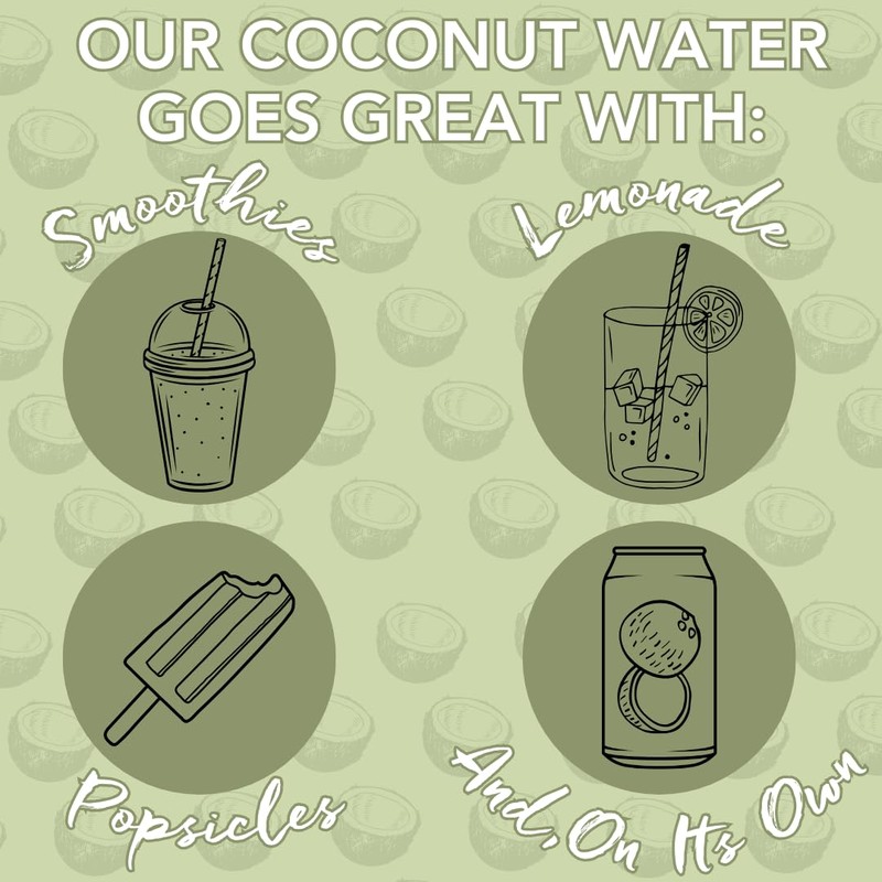 CoCo Joy Lean Coconut Water, Zero Sugar Added, Low-Carb, High-Calcium,