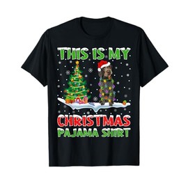 German Wirehaired Pointer Dog This Is My Christmas Pajama T-Shirt