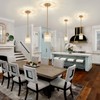 ZSMIHDOH 2 Pack Pendant Lights Kitchen Island, Modern Gold Crystal