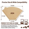 100 Count #4 Cone Coffee Filters, Unbleached Natural Paper Coffee