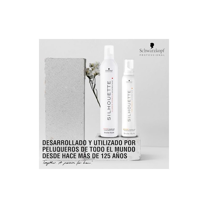 SILHOUETTE Espuma Flexible Hold, Fijación Duradera, Volumen y Brillo 200