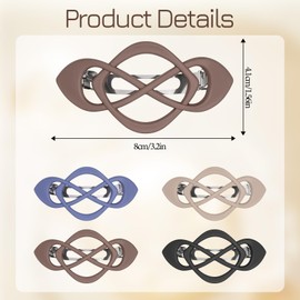 YBEATY 4 Pcs Flat Hair Clips Hollow Curved Hair Claw No Slip Styling French Hair Accessories Bun Ponytail Holder Strong Hold Grip Closure Hairpin for Women Girls Thick to Thin Hair