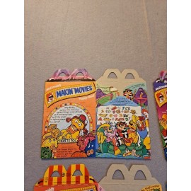 McDonald's 1993 McDonald's MAKIN MOVIES Happy Meal Boxes Complete Set Of 4 NOS Flat