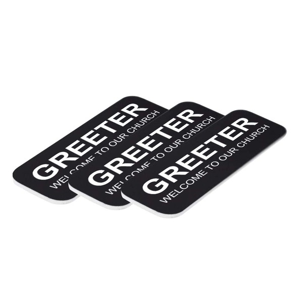 Greeter Welcome to Our Church 1 x 3" Name Tag,