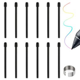 RAPUDA Standard Pen Nibs for WACOM,12pcs Black Replacement Refill Pen Tips for Wacom Intuos Pro,Wacom IMobileStudio Pro,Wacom Cintiq Pro,Wacom Citiq16(with Removal Ring)
