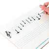 A4 Mini Dry-Wipe Music whiteboard with 2 pre-Printed Staves
