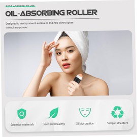 BIUDECO Oil-absorbing Volcanic Stone Roller for Face Compact Deoiling Tool for Skin Portable Massager for Quick Oil Removal Friends