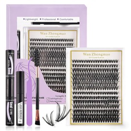 Pestañas Postizas Kit Completo, 280pcs Kit de Postizas Mezcla 30D 40D, Curvatura Tipo D 9-16mm DIY Pestañas, Extensiones de Pestañas...               