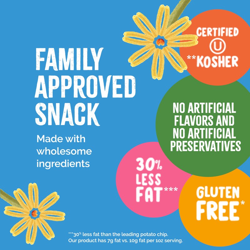 Sensible Portions Veggie Wavy Chips, Sea Salt Flavor, Gluten-Free Chips,