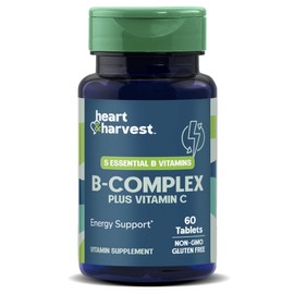 Heart & Harvest B-Complex Plus Vitamin C Tablets, 1 Tablet, 60 Tablets / Heart & Harvest B-콤플렉스 플러스 비타민 C 타블렛, 1개, 60정