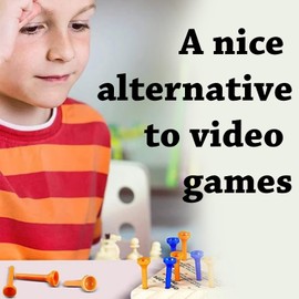 2Pcs Wooden Triangle Peg Game Portable Travel Size Triangle Peg Board Game for Adults