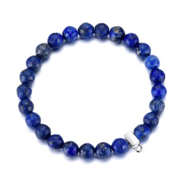 Philip Jones Faceted Lapis Lazuli Gemstone Charm Stretch Bracelet