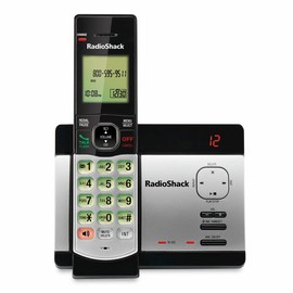 RadioShack Teléfono Fijo Inalámbrico | Identificador de Llamadas | Plata