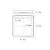 2Pcs Empty Eye Shadow Box Transparent Square Eye Shadow Box