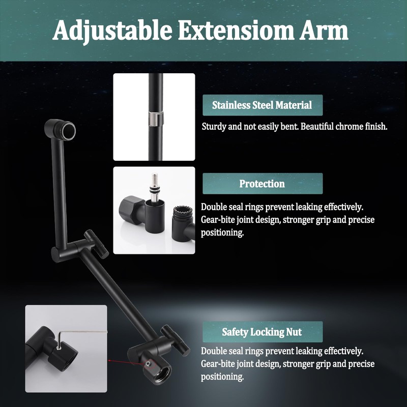 All Metal Rain Shower Head with Handheld Combo, YDmeet 8